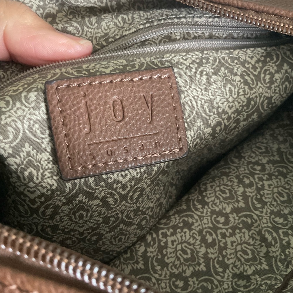 Joy Susan Brown Vegan Leather Shoulder Crossbody Bag - Picture 4 of 6